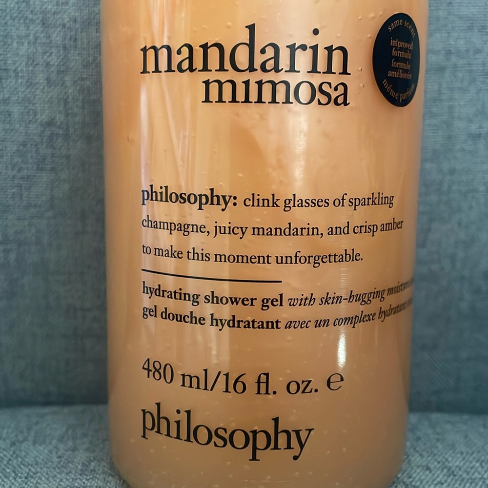 NEW Philosophy Mandarin Mimosa shampoo, shower gel & bubble bath 16 oz - Picture 2 of 4